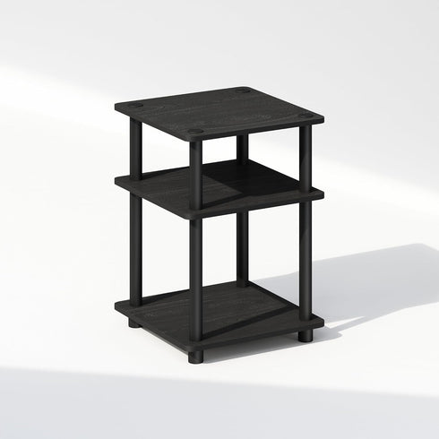 3-Tier Closet, Furinno Turn-N-Tube Night Stand, Nightstand with Open Shelf, Bedside Table, End Table, Side Table