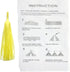 Tissue Paper Tassels Garland Banner Table Decor, Wedding Birthday Baby Shower Party Decorations Supplies (20, Yellow)