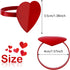 FEPITO 12Pcs Valentine's Day Heart Napkin Rings - Red Heart Napkin Holders for Table Decorations, Party, Wedding,
