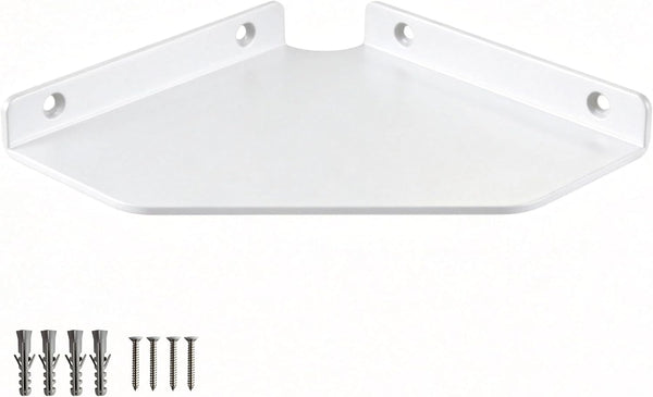 YUjieSTC 6 Inch White Floating Corner Shelf Wall Mounted, Triangle Decorative Shelf for