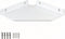YUjieSTC 6 Inch White Floating Corner Shelf Wall Mounted, Triangle Decorative Shelf for