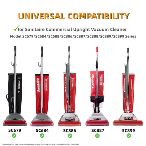 RD Belt 66100 for Sanitaire Commercial Upright Vacuum - Pack of 3, Fits SC679, SC684, SC688, SC886, SC887, SC888, SC899