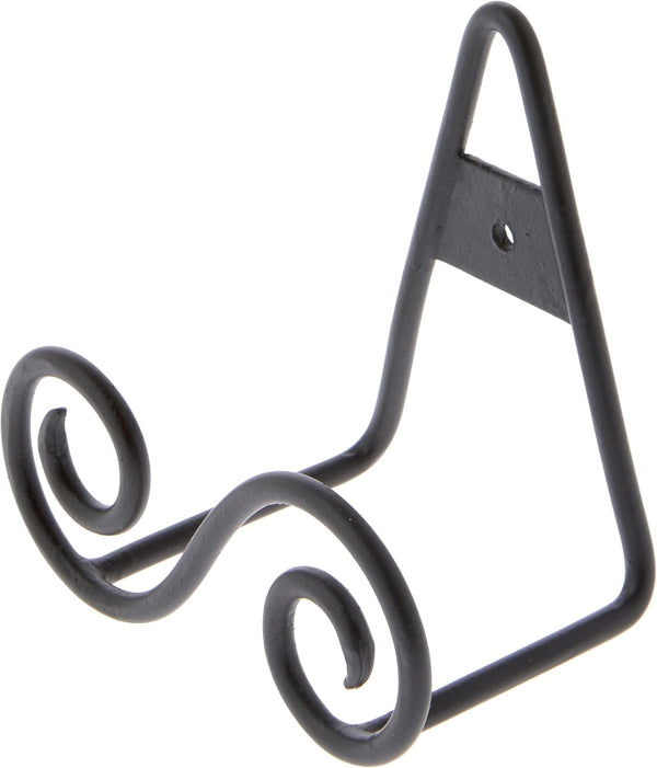 Bard's Black S-Shaped Wall Mountable Display Easel Stand, 3.5" H x 3.75" W x 2.5" D
