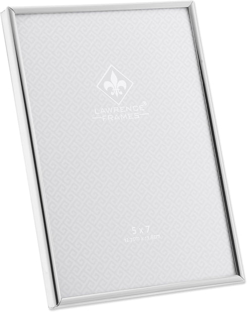 Lawrence Frames Simply Metal Picture Frame, Silver, 5 by 7-Inch