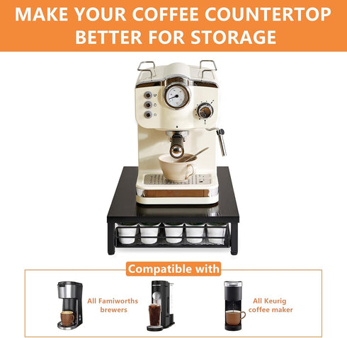 IBUYKE Coffee Pod Drawer Holder for K Cup, 35 Capacity Storage Organizer for Home Kitchen