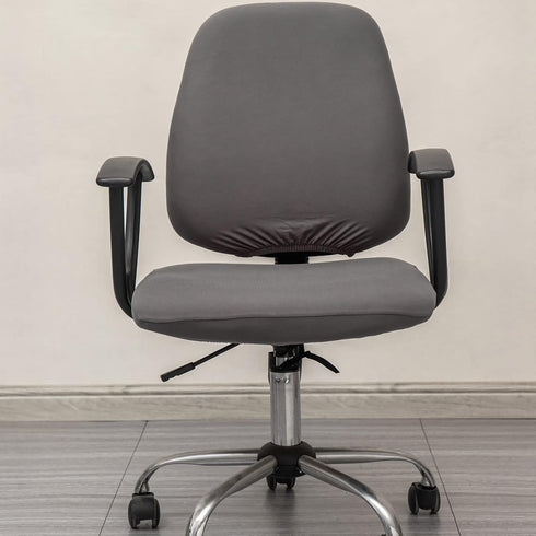 Computer Office Chair Cover, Protective & Stretchable Universal Chair Slipcover, Dark Grey