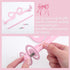 LemonRoad Countertop Pink Bow Wall Mount Toilet Paper Towel Holder Coquettish Metal Kitchen Roll Dispenser Pink Kitchen