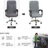 Water Resistant Office Chair Covers, Stretch Slipcover with Durable Zipper - Universal Fit for High Back Boss Chair (M,