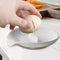Egg Cracker & Spoon Holder - Ceramic Spoon Rest for Kitchen, Heat Resistant Utensil Rest for Countertop, Blue