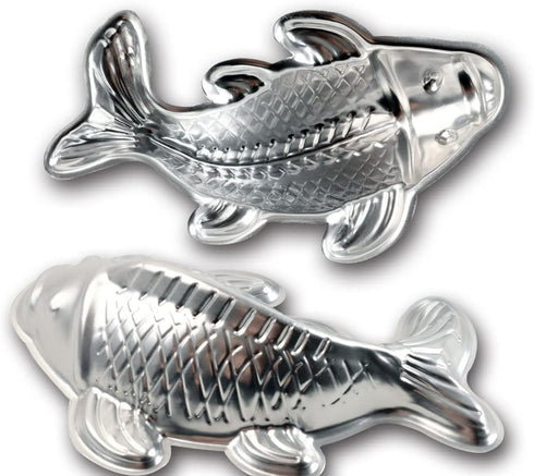 3D Aluminum Alloy Fish-Shaped Cake Mold, Fondant Cake Decoration Bakeware for Carp Cake