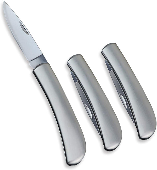 Paring Knife, All Steel Foldable Fruit Knife, Small and Easy to Carry, 3 Pieces for Vegetables and Fruits