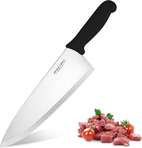 Chef Knife, 10 inch High Carbon Stainless Steel Kitchen Knife with Ergonomic Handle for Household or Business