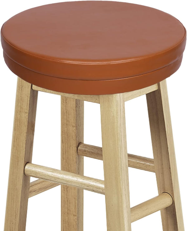 Shinnwa Bar Stool Cushion Round Leather Bar Stool Covers Waterproof Foam Padded