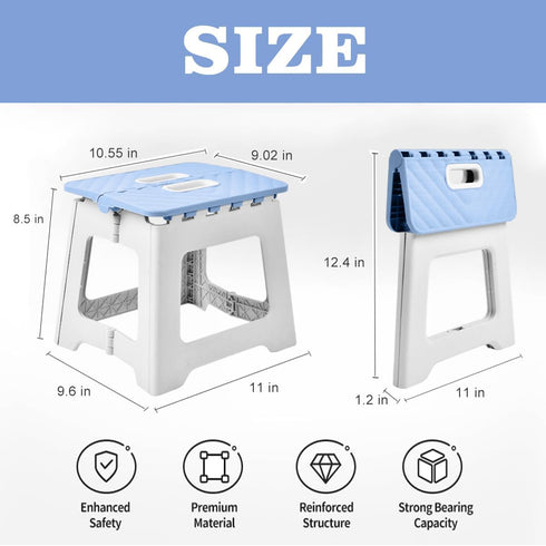 Todetana 9 Inches) Folding Step Stool for Kids, Collapsible Step Stool for Family Use, Non Slipping Portable Travel
