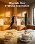 2 Milk Frother Handheld Rechargeable, Low Noise Electric Coffee Frother Wand with Stand, Stainless Steel Shaft