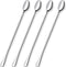 GLAMFIELDS 12-Inch Long Handle Mixing Spoons, Set of 4 Stainless Steel Iced Teaspoons