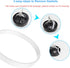 5 Pack Rubber Gaskets Replacement Seal for Nutri Ninja Blender, White Ring for Auto iQ Pro Extractor, 3.94 Inch Gaskets