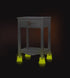 Slipstick CB643 3” Lift Bed Risers, Glow in The Dark Furniture Risers, Set of 4, Supports 2,000 Lbs
