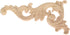 MUXSAM Wood Carved Appliques Onlays - 1-Pair Unpainted Small Wooden Carvings for Mirrors, Walls, DIY Project