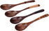 4pc Handmade Japanese Style Wooden Soup Spoons with Tied Line on Handle