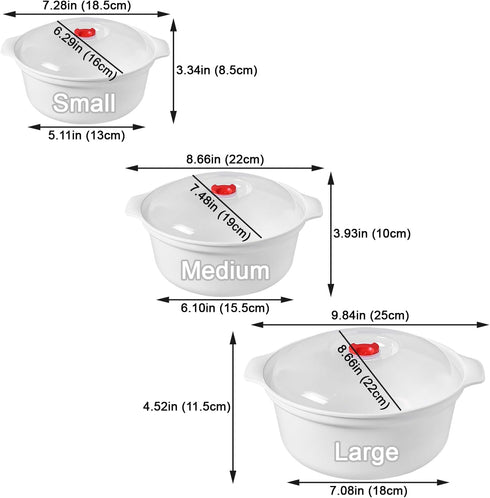 2 PCS Microwave Bowls with Lids: Ramen Cooker Soup Dishes with Handles for Office, College Dorm