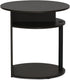Walnut Oval End Table - Modern Three-Tier Design for Any Space