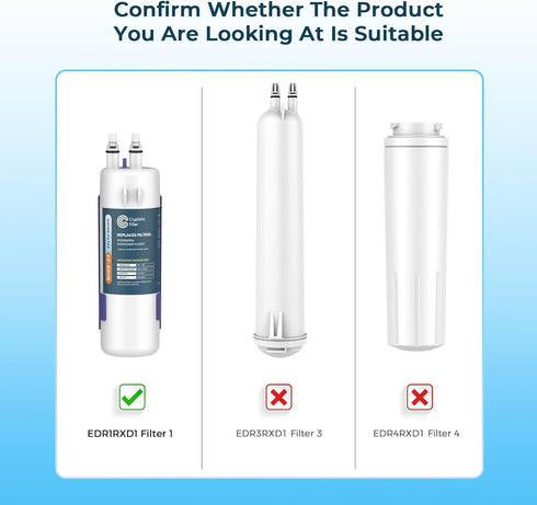 Crystala Filters W1029537A Refrigerator Water Filter Compatible with W10295370A, EDR1RXD1, Filter 1, W10295370, P4RFWB, P8RFWB2L, 46-9930, 46-9081 Refrigerator Water Filter | Pack of 1