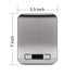 Digital Kitchen Food Scale 11 lb Grams and Ounces Small Stainless Steel Backlit Silver Batteries Included