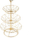 Wrought Iron 3 Tier Fruit Tray, Serving Tray for Fruits, Desserts, Candy Buffet Plates for Family Dinner