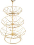 Wrought Iron 3 Tier Fruit Tray, Serving Tray for Fruits, Desserts, Candy Buffet Plates for Family Dinner