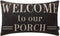 TRENDIN Decorative Throw Pillow Cover 20x12 inch Rustic Look Black Welcome to Our Porch Cushion Case