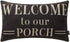 TRENDIN Decorative Throw Pillow Cover 20x12 inch Rustic Look Black Welcome to Our Porch Cushion Case
