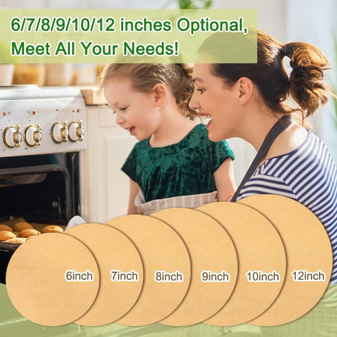 BOYAN Parchment Paper Rounds, Set of 220 Non Stick 9 Inch Pre-Cut Baking Sheets for Round Cake Pan, Air Fryer