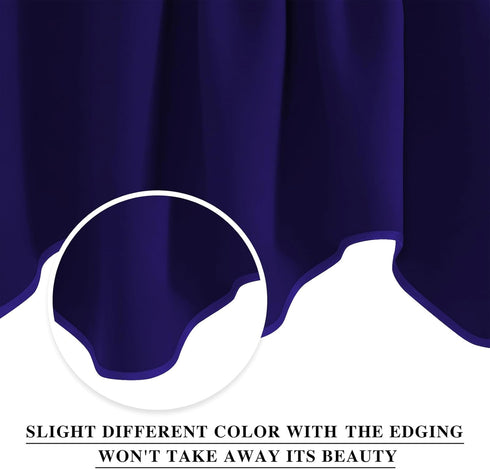 NICETOWN Blackout Curtain Valance Tier, 52 inches by 18 inches, Navy Blue, 1 Piece