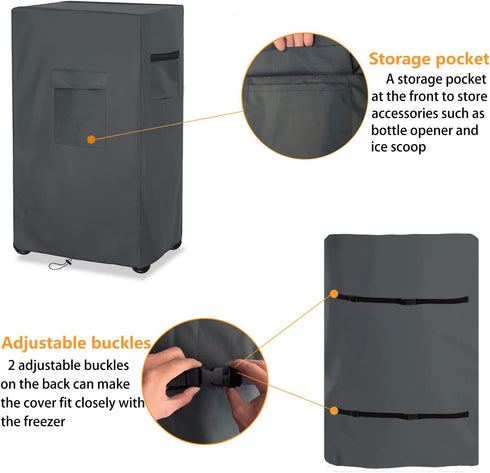 Evaporative Cooler Cover for MC61M/MC61V, Heavy Duty Waterproof 29"L x 18"W x 45"H, Grey