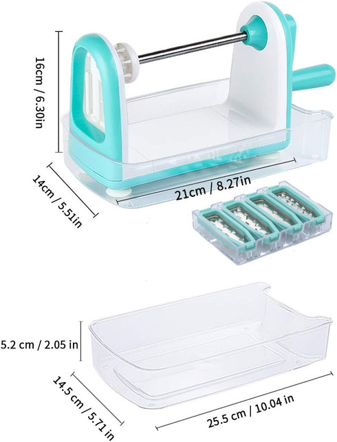 5 Ourokhome Zucchini Noodle Maker Spaghetti Spiralizer - Blades Vegetable Slicer for Veggie Noodles and Curly Chips