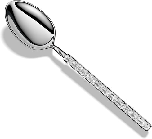 Demitasse Espresso Spoons,Manual Forged 18/10 Stainless Steel Small Dessert Spoon Coffee Spoon Ice Cream Spoons,Hexagonal Handle Mini Tea Spoon,5.7-Inch,Dishwasher Safe,Set of 4