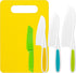 5 Pcs Kids Cooking Sets, Montessori Kitchen Tools, Real Cooking Knife Set for Children with Cutting Board