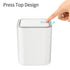 SUBEKYU 0.6 Gal Mini Desktop Trash Can with Lid, Small Square Countertop Garbage Bin for Office and Kitchen