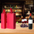 12 Pack 2 Bottles Wine Carrier Tote Holders, Black Paper Gift Bags with Handles for Christmas, Weddings