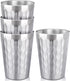 Beasea 15oz Stainless Steel Cups, 4 Pack Double Wall Insulated Tumblers, Unbreakable for Home and Travel