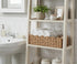 2 CubesLand Paper Rope Scalloped Edge Toilet Paper Storage Basket, Small Living Room, Bedroom Decor Baskets for Over