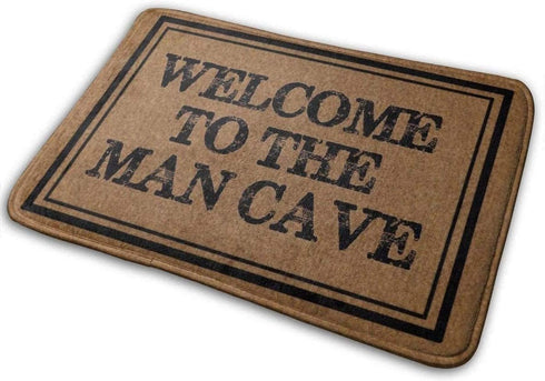 Doormat Welcome to The Man Cave, 16x24 Inch Floor Mat for High Traffic Area Home Decoration