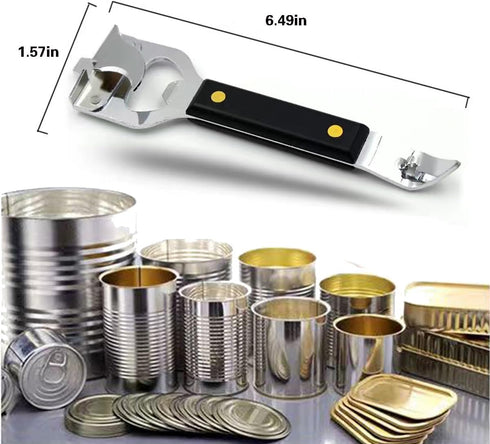 Bottle Opener - Manual Can Opener - Versatile 4-In-1 Can Opener for Kitchen Restaurants and Camping Trips (2) by HLCM