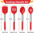 P&P CHEF Red Cooking Utensils Kitchen Utensil Set of 4, Heat-proof Silicone Turner Spoon for Nonstick Cookware Friendly, Dishwasher Safe & Healthy