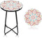 VCUTEKA Patio Side Table Outdoor Accent Table Bistro Coffee Table Plant End