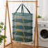 WALLBIG 2Pack 4Layer Foldable Mesh Drying Rack, Zipper Hanging Rack for Herbs, Indoor/Outdoor (Green)