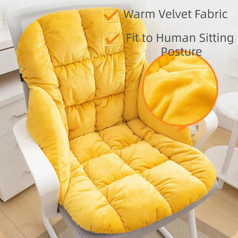 LYFJMUS High Back Office Chair Cushion Soft Desk Chair Pad with Ties Rocking Chair Cushion for Office Car Home Dining