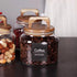 SAIOOL Set of 4 Glass Jars with Airtight Lid, Borosilicate Kitchen Canisters for Candy, Cookie, Rice, Sugar