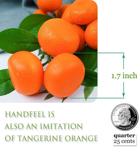 Fake Mini Tangerine Orange Artificial Fruit Simulation for Home Party Kitchen Festival Decoration, 3 pcs